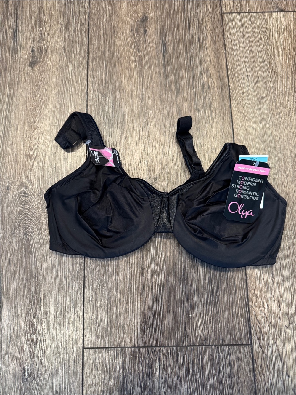 Olga Black Full-Coverage Underwire Bra